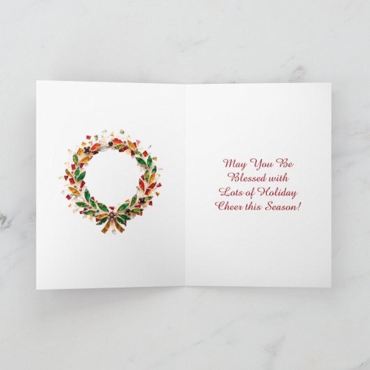 Holiday Cheer & a Mosaik Snowman Weihnachten Karte (Innenseite)