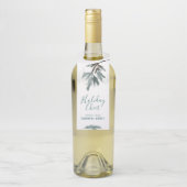 Holiday Cheer Blue Spruce Zweig Winterlandschaft Flaschenanhänger (Auf Flasche)