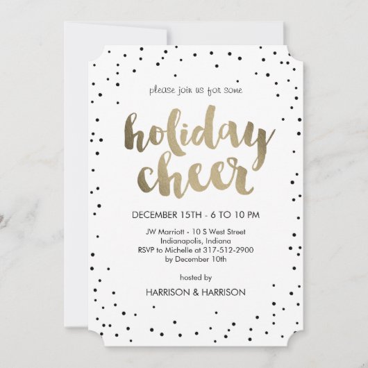 Holiday Cheer Business Holiday Party Einladung (Vorderseite)