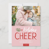Holiday Cheer Christmas Photo Card Feiertagskarte (Vorderseite)
