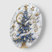 Holiday Cheer Christmas Tree Große Wanduhr (Winkel)