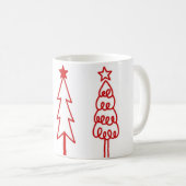 Holiday Cheer Christmas Tree Icons Coffee Mug Kaffeetasse (VorderseiteRechts)