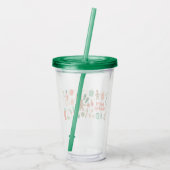 Holiday Cheer Clear Tumbler mit Stroh Acryltrinkbecher (Rückseite)