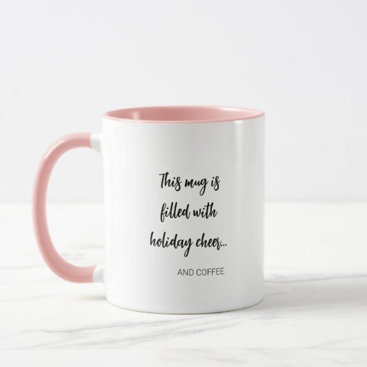 Holiday Cheer Coffee Monogram Tasse (Links)