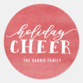 Holiday Cheer Custom Holiday Sticker (Vorderseite)
