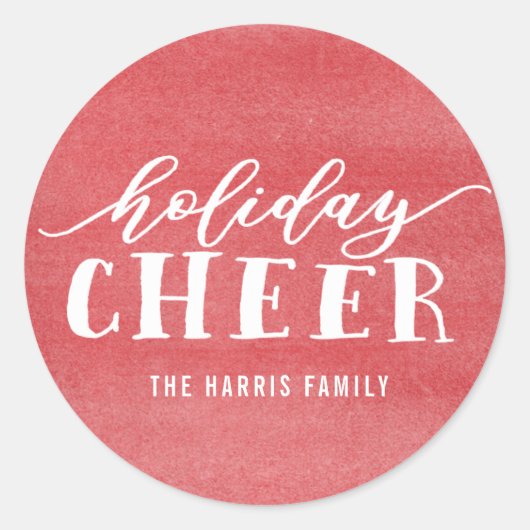 Holiday Cheer Custom Holiday Sticker (Vorderseite)