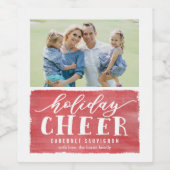 Holiday Cheer Custom Holiday Wine Labels Weinetikett (Einzelnes Label)