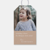 Holiday Cheer | Elegantes Weihnachtsgebäck Taupe C Geschenkanhänger (Vorderseite)