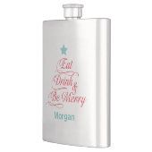 Holiday Cheer essen Drink und seien Sie froh Flachmann (Links)