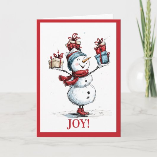 Holiday Cheer – Festive Greetings Holiday Card Feiertagskarte (Vorderseite)