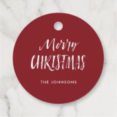 Holiday Cheer Foliage Weihnachtsgeschenk Geschenkanhänger (Rückseite)