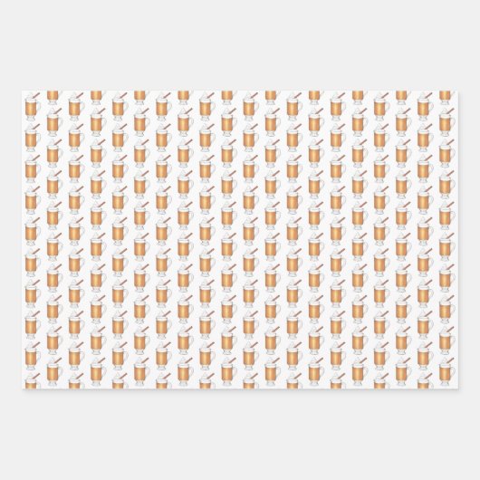 Holiday Cheer Hot Winter Eggnog Kakao Rum Drinks Geschenkpapier Set (Vorderseite 3)