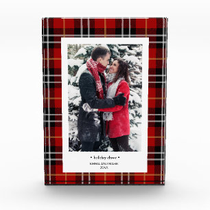 Holiday Cheer Kariertes Foto Block