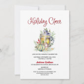 Holiday Cheer Lantern und Baubles Holiday Party Einladung (Vorderseite)