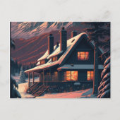 Holiday Cheer mit Wintery Postcard Postkarte (Vorderseite)