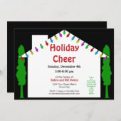 Holiday Cheer Open House Einladung (Vorne/Hinten)