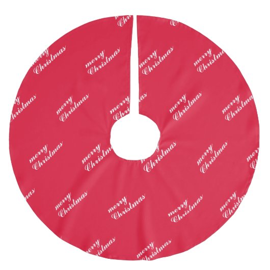 Holiday Cheer Patterned Christmas Polyester Weihnachtsbaumdecke (Vorderseite)