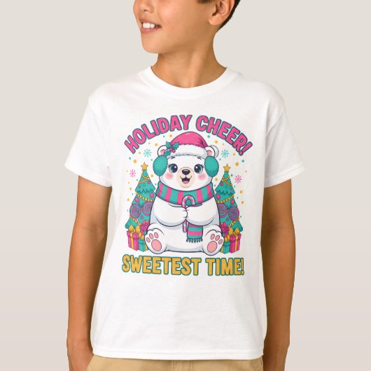 Holiday Cheer Polar Bear T-Shirt – Sweetest Time (Vorderseite)
