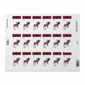 Holiday Cheer | Red Buffalo Kariert Elche Weihnach Adressaufkleber (Vorne)