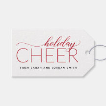 Holiday Cheer Red Gift Tags