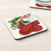 Holiday Cheer Red Mittens Set von Cork Untersetzer (Linke Seite)