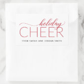 Holiday Cheer Red Rechteckiger Aufkleber (Tasche)