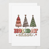 Holiday Cheer Retro Weihnachten Dankeskarte (Vorne/Hinten)