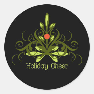 Holiday Cheer Runder Aufkleber