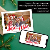 Holiday Cheer Typografy Foto Weihnachten