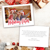 Holiday Cheer Typografy Foto Weihnachten