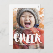 HOLIDAY CHEER | Weihnachts-Handschrift Feiertagspostkarte (Vorne/Hinten)