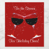 Holiday Cheer Wine Labels Weinetikett (Einzelnes Label)