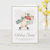 Holiday Cheers Bear Karte (Gelbe Blume)