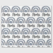 Holiday Cheers Boho Rainbow Modernes Geschenk Geschenkpapier (Flach)
