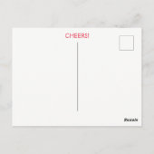 Holiday Cheers Red Wine  Postkarte (Rückseite)
