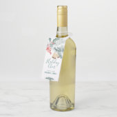 Holiday Chef Red Holly & Rustic Bells Flaschenanhänger (Angewinkelt)