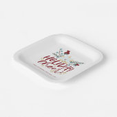 Holiday Chef Winter Floral Weihnachten Party Pappteller (Gewinkelt)