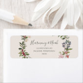 Holiday Chic Botanical | Champagner-Rücksendeadres (Insitu)