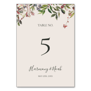 Holiday Chic Botanical   Champagner-Tischnummer Tischnummer