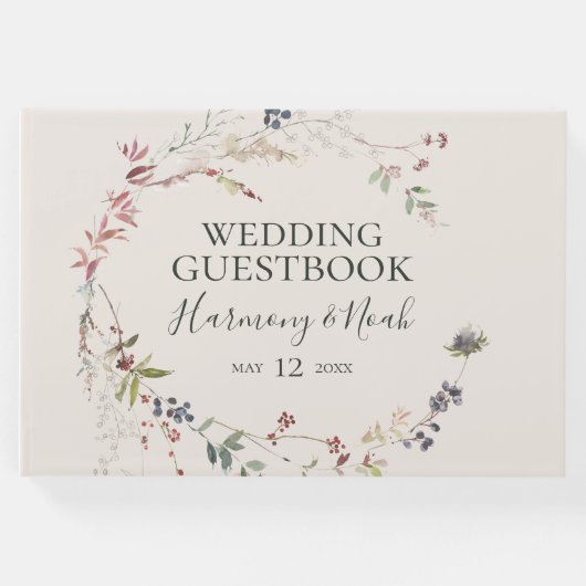 Holiday Chic Botanical | ChampagnerWedding Gästebuch (Vorderseite)