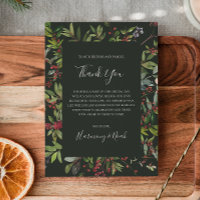 Holiday Chic Botanical | Dunkelgrüne Dankeschön-Ka
