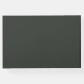 Holiday Chic Botanical | Dunkelgrüne Hochzeit Gästebuch (Rückseite)