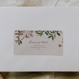 Holiday Chic Botanical Ivory UAWG Address Label Adressaufkleber