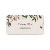 Holiday Chic Botanical Ivory UAWG Address Label Adressaufkleber (Vorne)