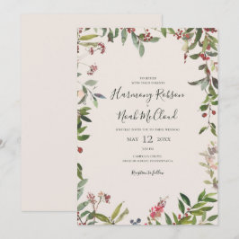 Holiday Chic Botanical | Lässige Hochzeit mit Cham Einladung
