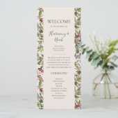 Holiday Chic Botanical | Programm zur Hochzeit von (Stehend Vorderseite)