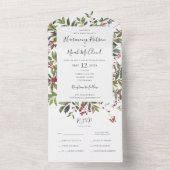 Holiday Chic Botanical | Weißes Siegel und Senden All In One Einladung (Innen Boden)