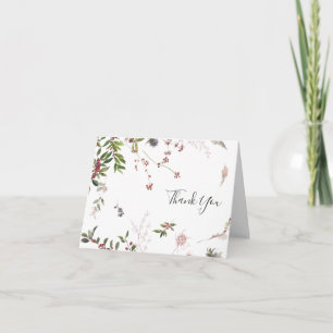 Holiday Chic Botanical White Dankycard Dankeskarte