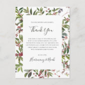 Holiday Chic Botanical | White Dankycard Postkarte (Vorderseite)