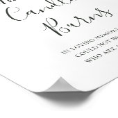 Holiday Chic Botanical | White This Candle Burns Poster (Ecke)